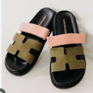 Lemonade Valerie Womens Gladiator Velcro Strap Flat Slider Sandal size 6